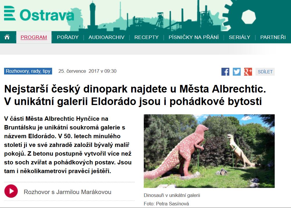 Najstarszy dinopark jest koło Prudnika