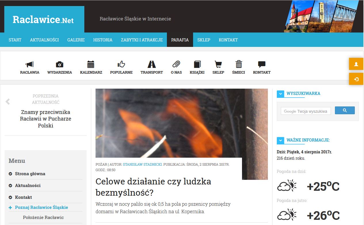 Raclawice.net: Celowe działanie czy ludzka bezmyślność?