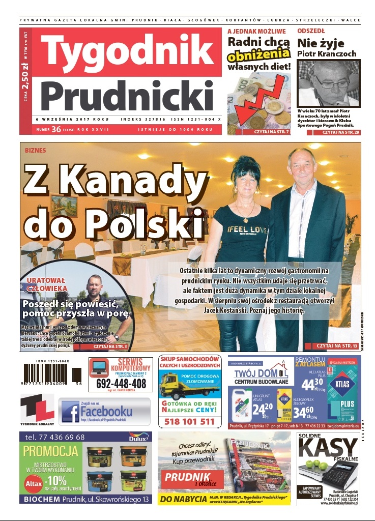 Nowy numer „Tygodnika Prudnickiego” do kupienia już od środy (6 września)
