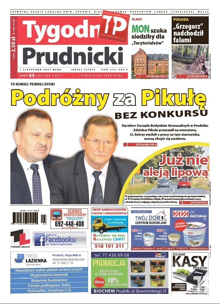 Nowy numer „Tygodnika Prudnickiego” do kupienia wyjątkowo od czwartku (2 listopada)