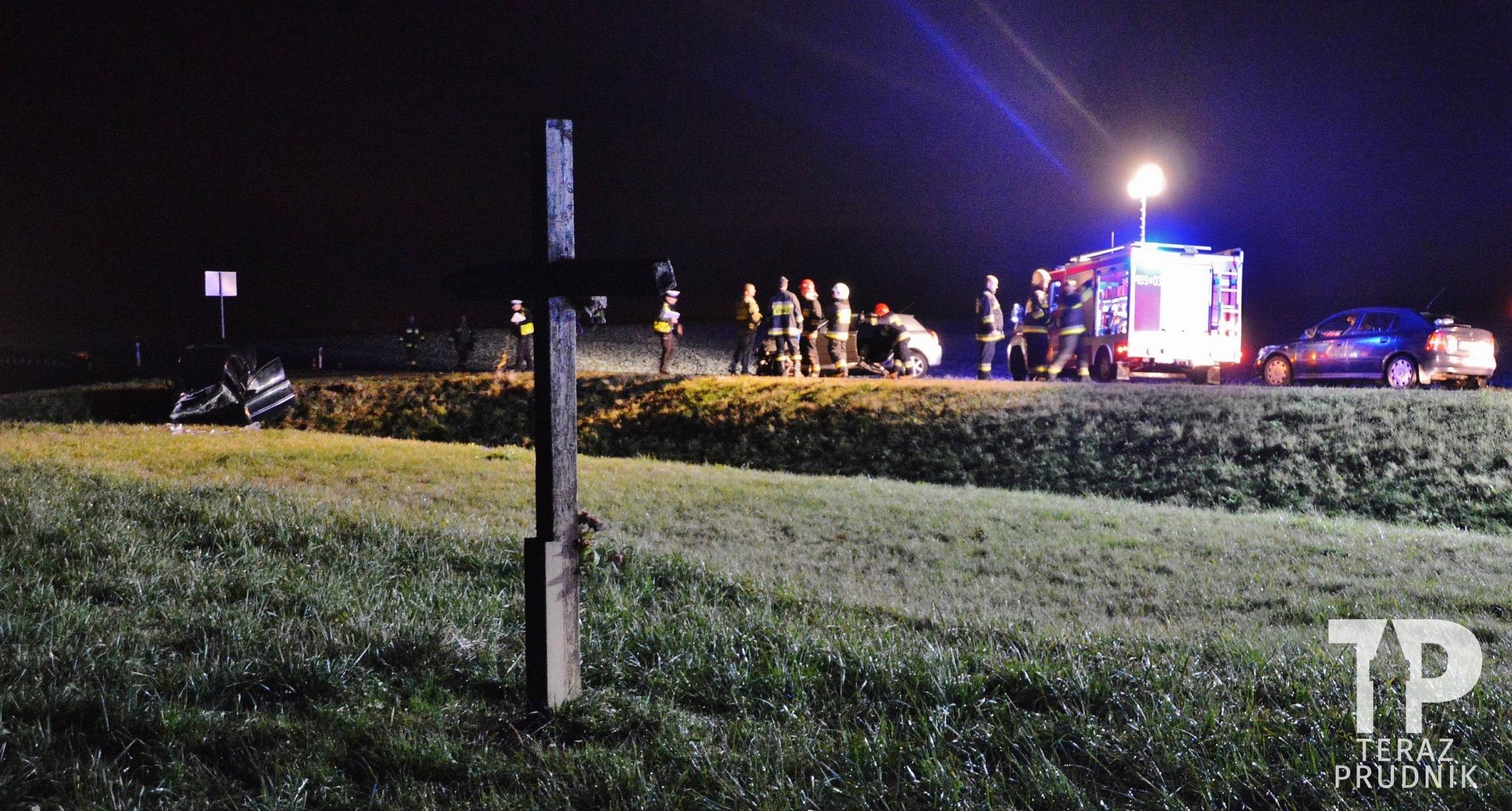 Kolejny wypadek: Tym razem d. zakręt śmierci koło Krobusza