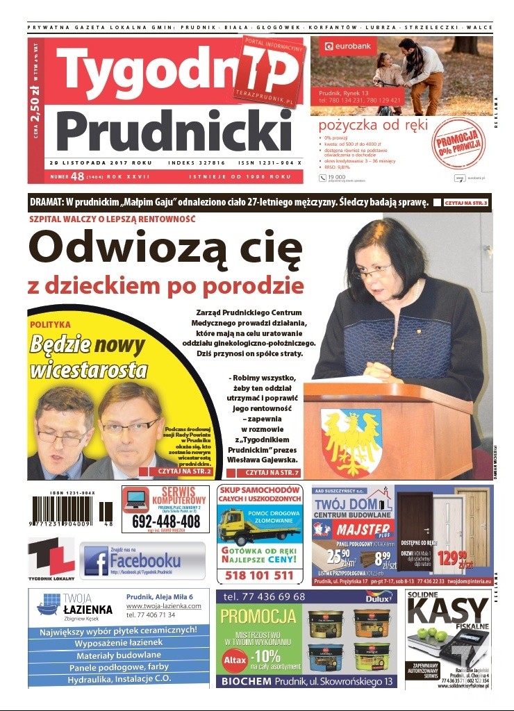 Nowy numer „Tygodnika Prudnickiego” do kupienia już od środy (29 listopada)