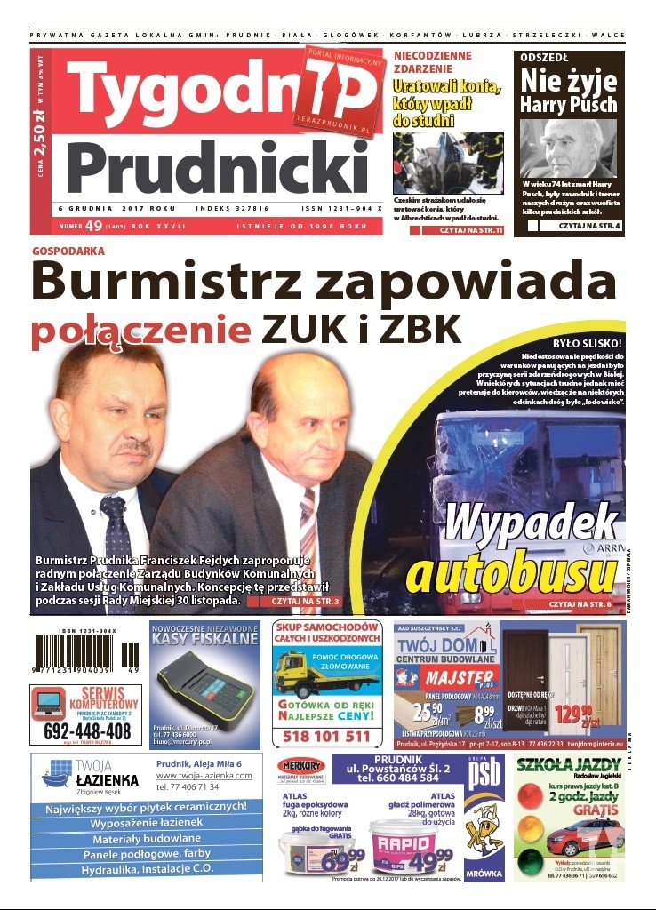 Nowy numer „Tygodnika Prudnickiego” do kupienia już od środy (6 grudnia)