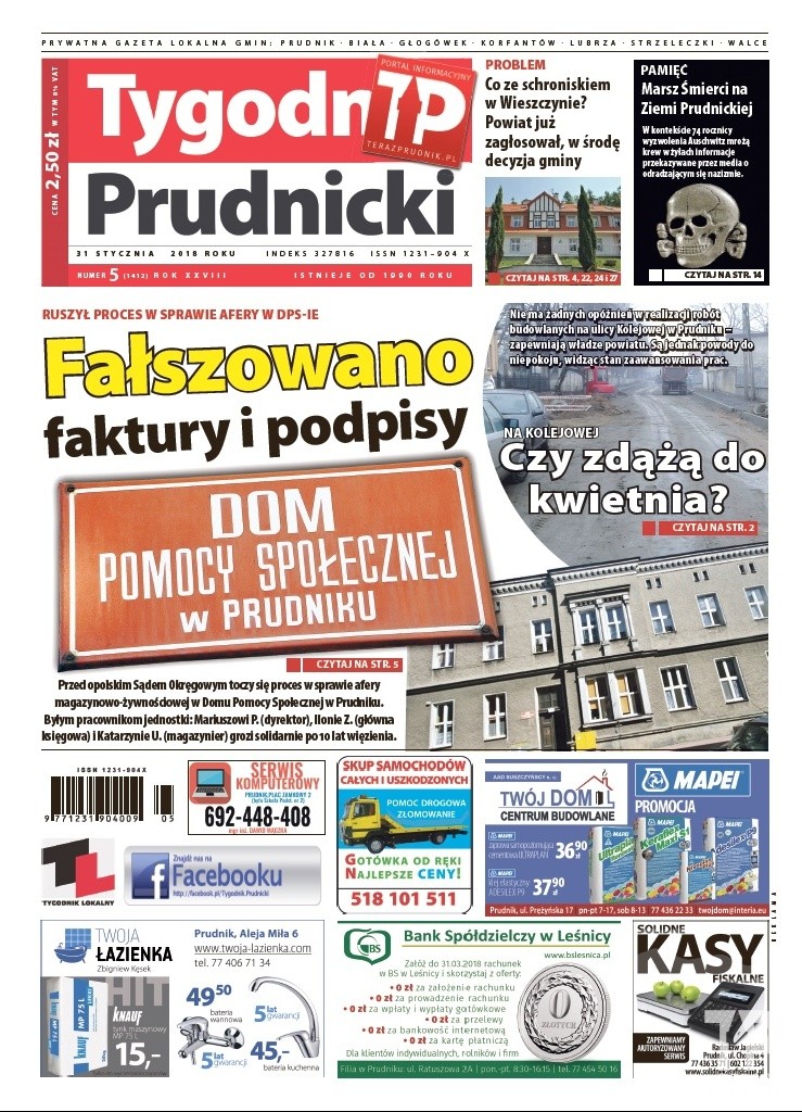 Nowy numer „Tygodnika Prudnickiego” do kupienia już od środy (31 stycznia)