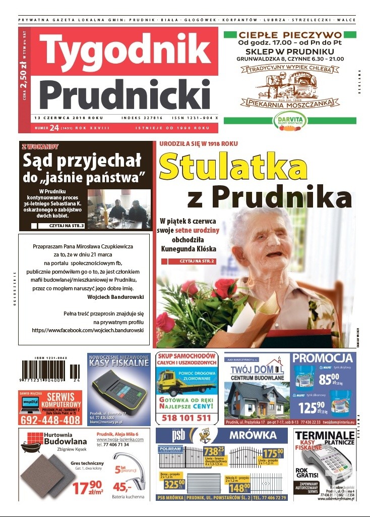 Nowy numer „Tygodnika Prudnickiego” do kupienia już od środy (13 czerwca)