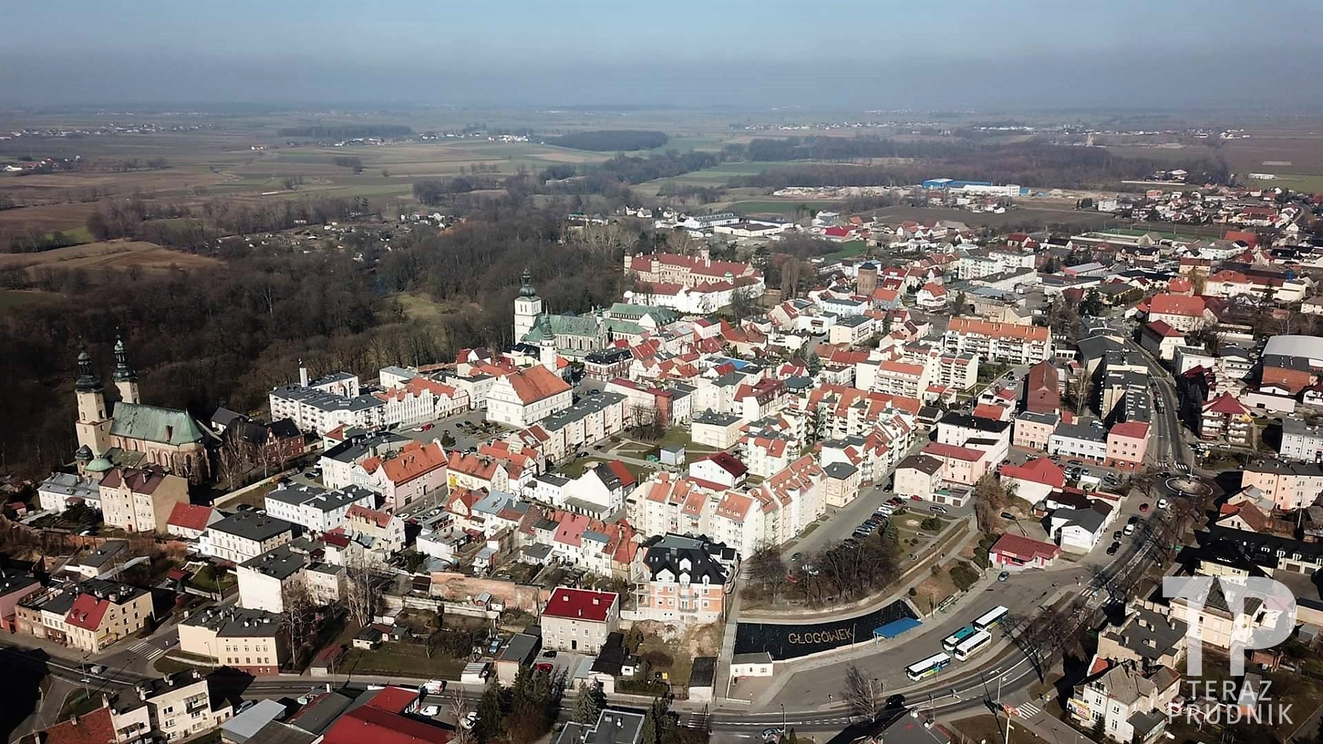 Głogówecka starówka z lotu drona