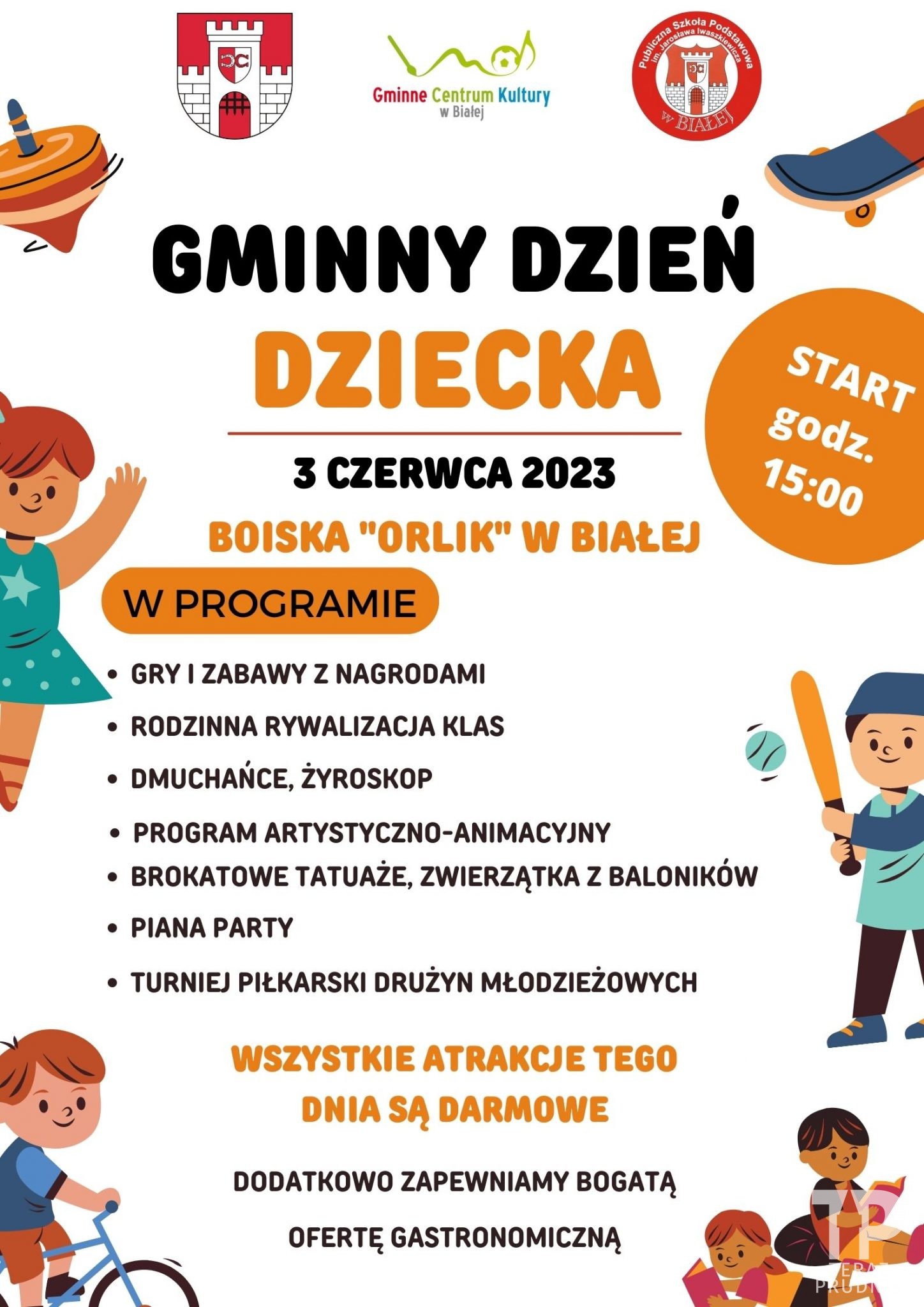 Zaproszenie. Gminny Dzień Dziecka w Białej