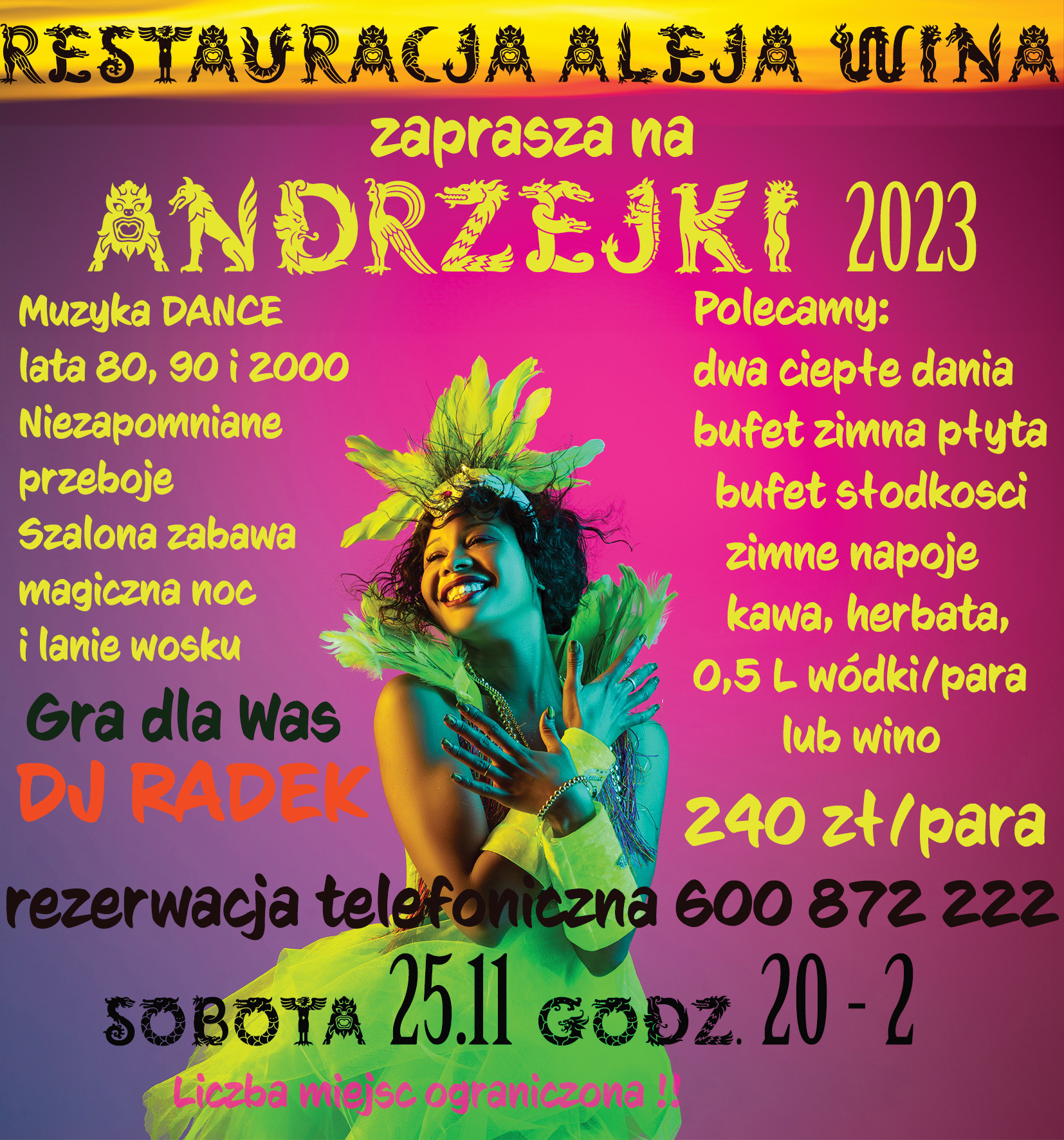 Na Andrzejki do Alei Wina w Prudniku!
