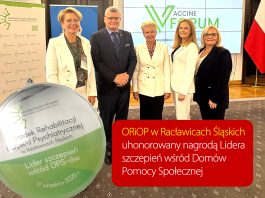 ORiOP w Racławicach Śląskich z nagrodą Lidera szczepień wśród Domów Pomocy Społecznej