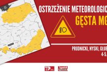 Ostrzeżenie meteorologiczne. Mgła w nocy i rano
